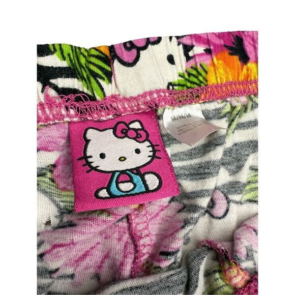 Sanrio Women’s Medium Hello Kitty Tropical Escape Pajamas Pink Zebra Loungewear - Picture 4 of 8